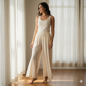 Cream Palazzo Pants