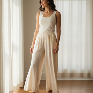 Cream Palazzo Pants