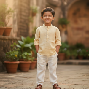 Cream Oxford Weave Shirt