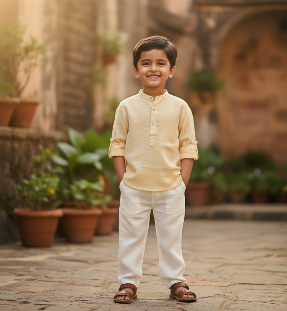 Cream Oxford Weave Shirt