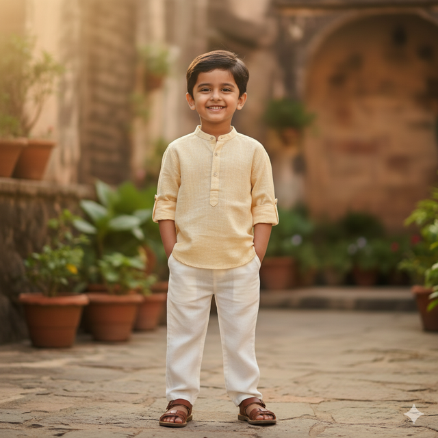 Cream Oxford Weave Shirt