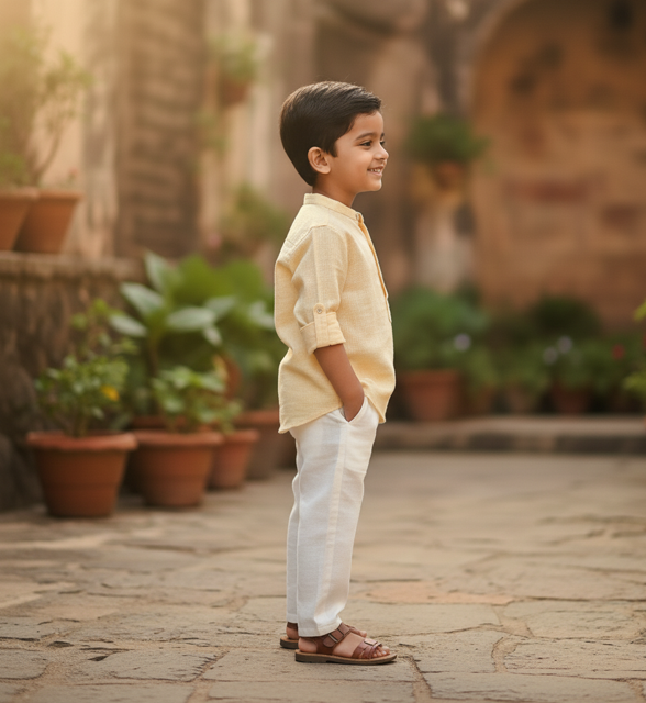 Cream Oxford Weave Shirt - Image 2