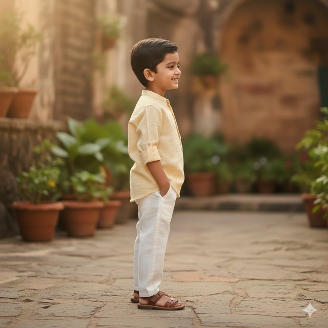 Cream Oxford Weave Shirt - Image 2