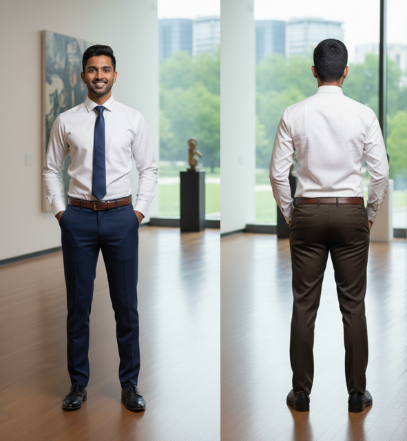Brown Formal Dress Pants - Image 3