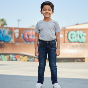 Dark Indigo Jeans with Whiskering