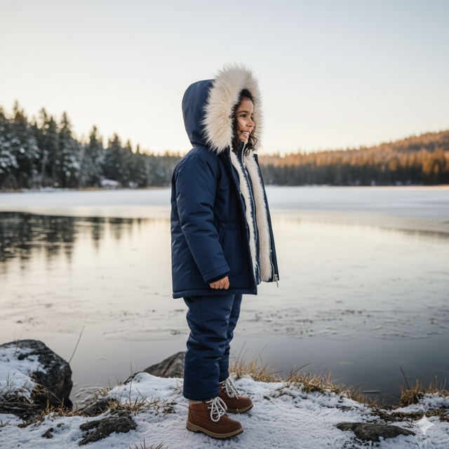 Faux Fur Trim Winter Jacket - Image 2