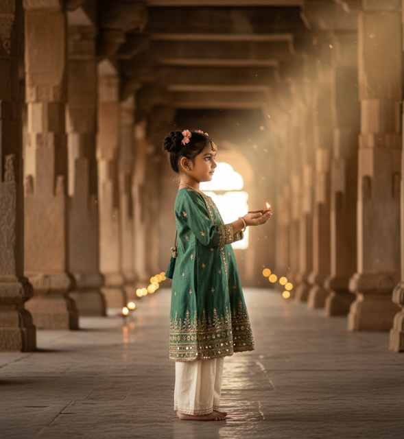 Sea Green Chanderi Kurta Set - Image 2