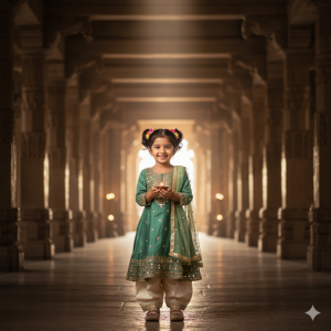 Sea Green Chanderi Kurta Set