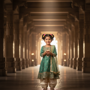 Sea Green Chanderi Kurta Set