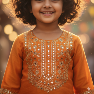 Saffron Silk Blend Kurta