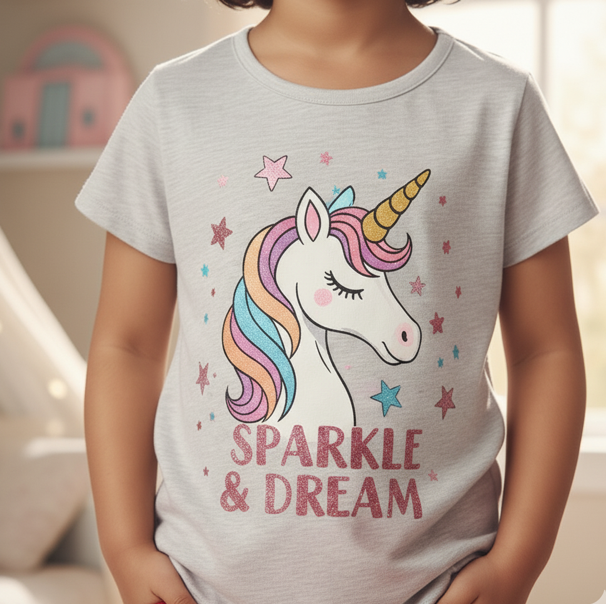 Unicorn Graphic Off-White Cotton T-Shirt - Image 2