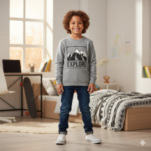 Gray Printed Sweatshirt