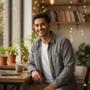 Gray Chambray Casual Shirt