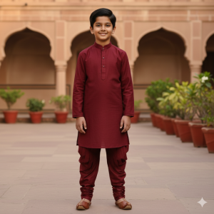 Maroon Pathani Suit Set