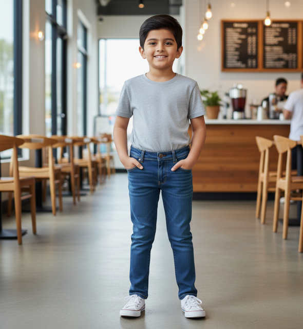 Medium Blue Stretch Fit Jeans
