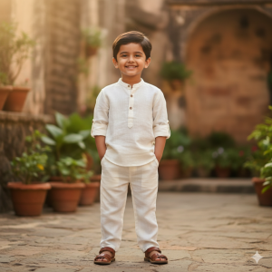 Off-White Linen Blend Shirt