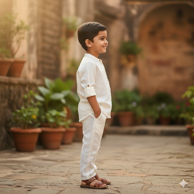 Off-White Linen Blend Shirt - Image 2