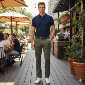 Olive Stretch Chinos