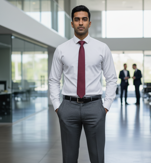 Charcoal Pinstripe Trousers