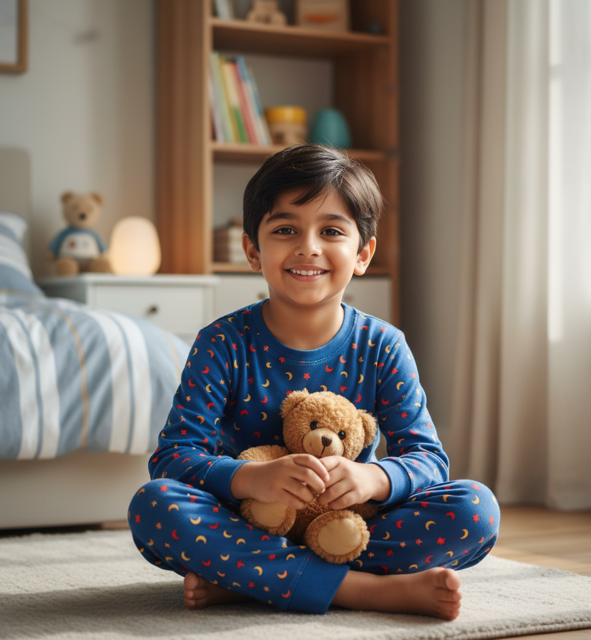 Blue Printed Pyjamas