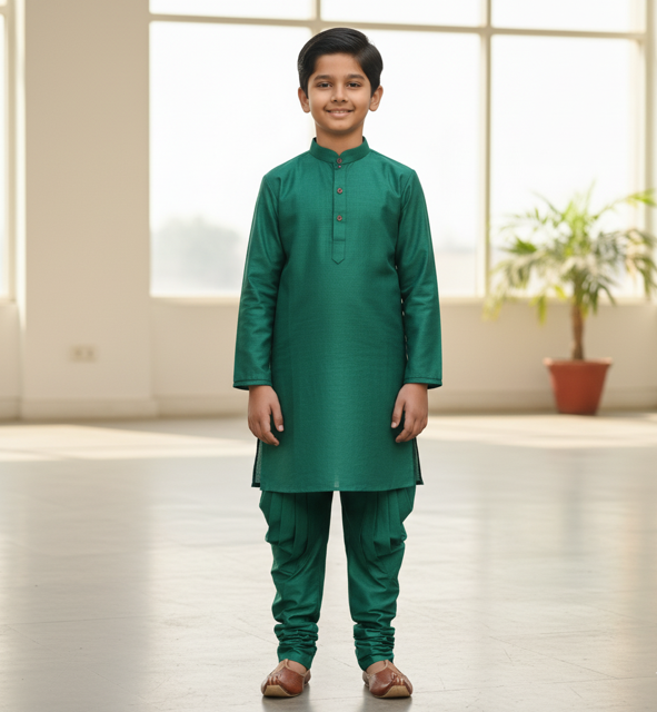 Sea Green Silk Blend Kurta