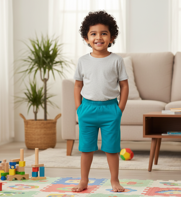 Teal Stretch Performance Shorts