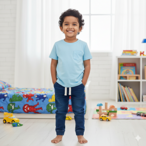 Light Blue Chest Pocket Tee