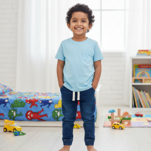 Light Blue Chest Pocket Tee