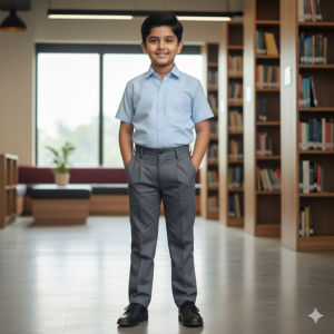 Charcoal Gray Pleated Trousers