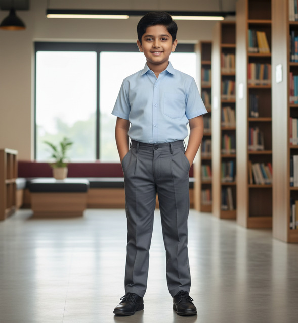 Charcoal Gray Pleated Trousers