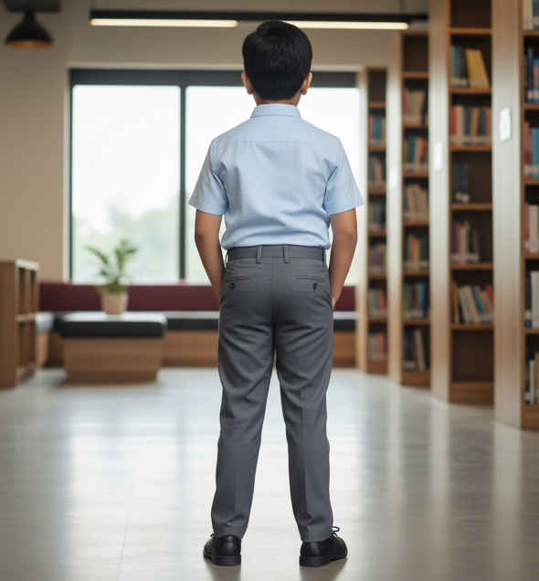 Gray Formal School Trousers - Image 2