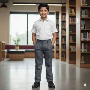 Gray Formal School Trousers