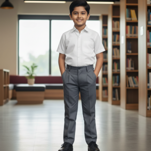 Gray Formal School Trousers