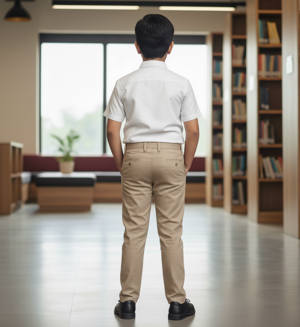 Khaki Cotton Chino Pants - Image 3