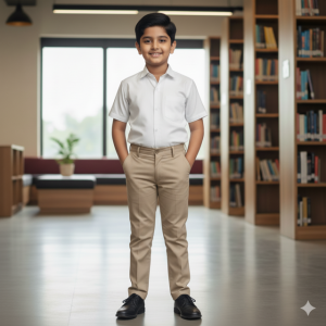 Khaki Cotton Chino Pants