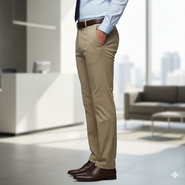 Khaki Formal Trousers - Image 2